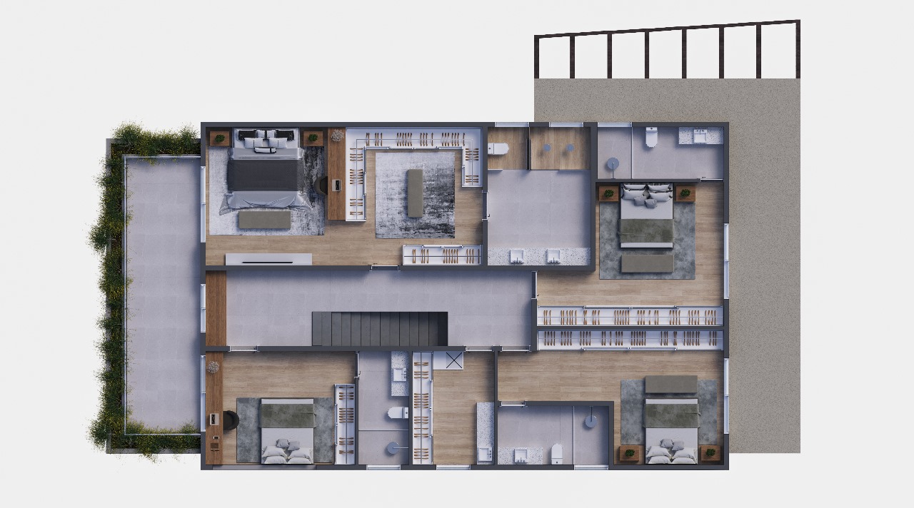 Planta da Casa 6 — áreas externas